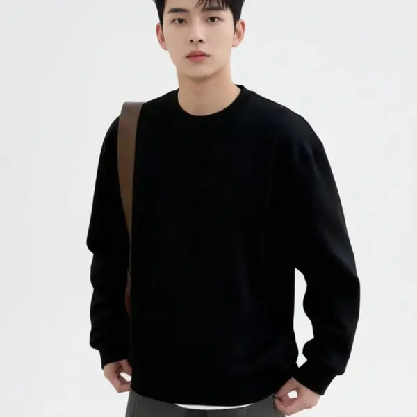effortless texture crew neck sweatshirt